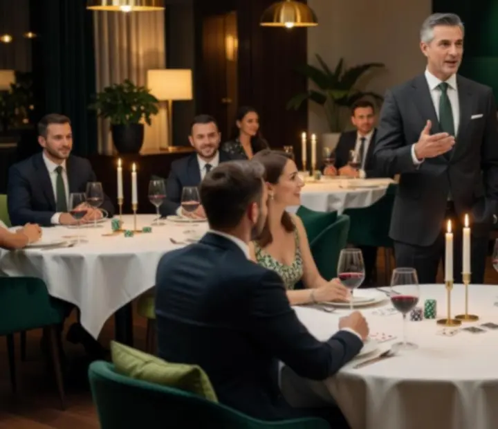 Elegantní večerní event NAXSOL ENTERPRISES LTD s hosty a profesionálním týmem