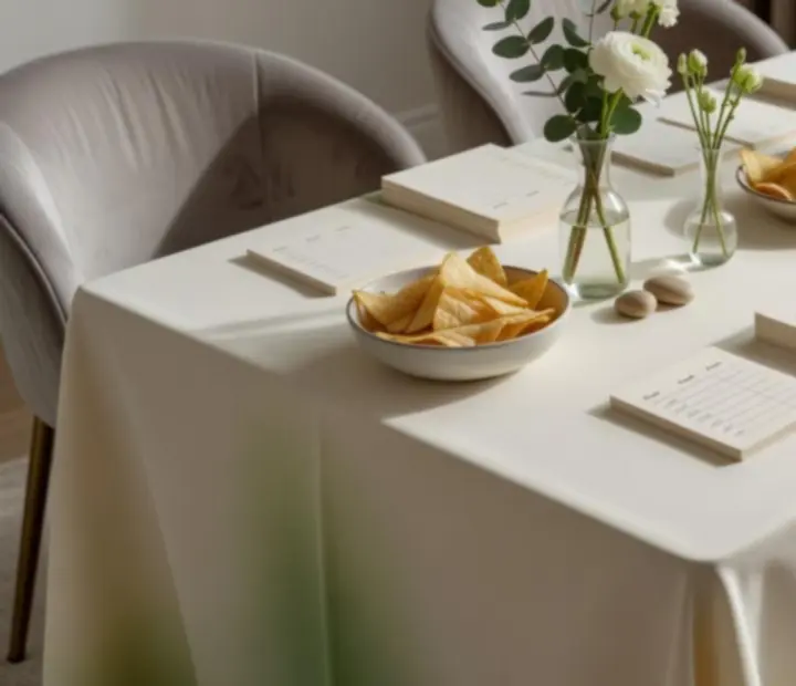 Elegantně prostřený stůl připravený na soukromý večer